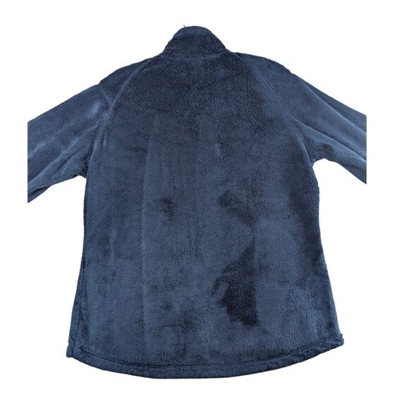 Sims Full Zip Fleece Jacket Womens Medium Blue Mock Neck Long Sleeve Pockets - Picture 2 of 9